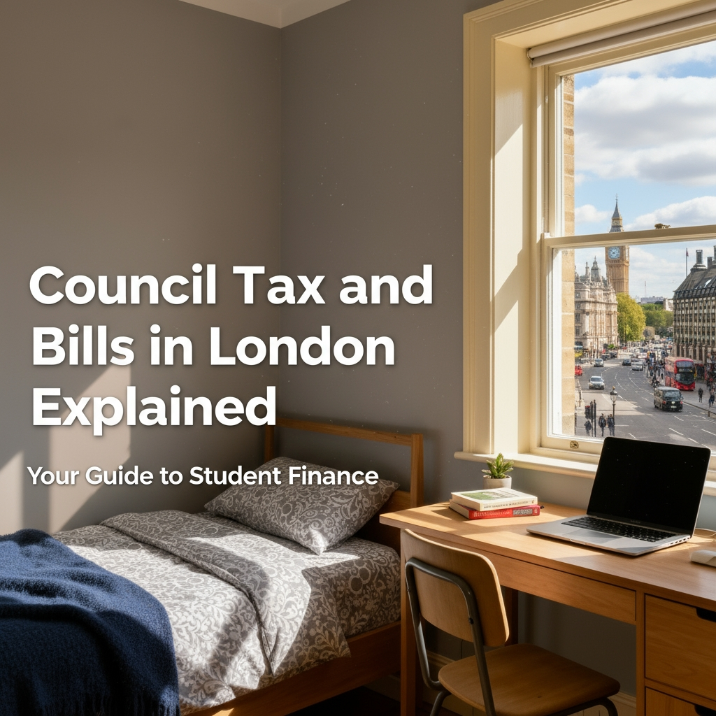 Council tax and bills concept for London: student exemptions and house shares